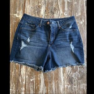 Denim Midi Shorts
